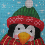 3029 Christmas Penguin Pillow